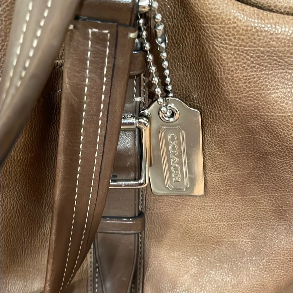 Coach Brown Leather Tote Bag - Picture 2 of 8